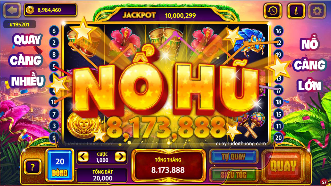 Game nổ hũ đổi thưởng là tên gọi thuần Việt hơn còn trò Slot game tại Casino