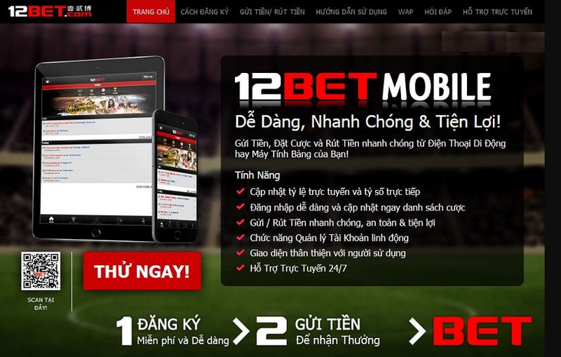 Playtech online live casino trên 12Bet Mobile