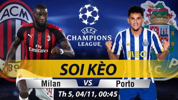 Soi kèo AC Milan vs Porto 0h45 ngày 4/11