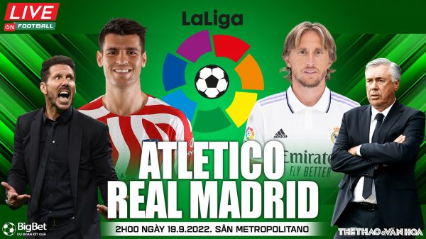 Soi kèo nhà cái Atletico Madrid vs Real Madrid. Nhận định, dự đoán bóng đá La Liga (02h00, 19/9)