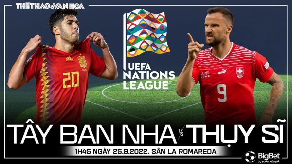 Soi kèo nhà cái Tây Ban Nha vs Thụy Sĩ. Nhận định, dự đoán bóng đá UEFA Nations League (1h45, 25/9)